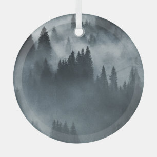 Winter Carpathian: Sunrise Mountain Landscape Glass Ornament