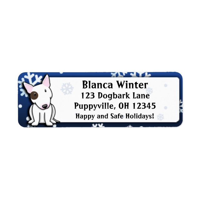 Winter Cartoon Bull Terrier (Front)