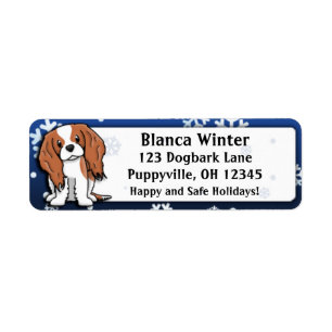 Winter Cartoon Cavalier King Charles Spaniel