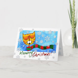 Winter Cat - Meowrry Christmas! card