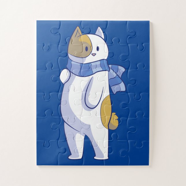 winter cat puzzle  (Vertical)