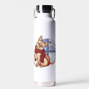 Winter Cat Water Bottle