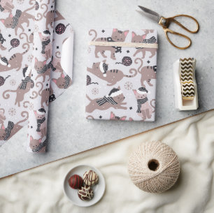 Winter Cats Wrapping Paper