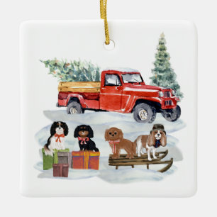Winter Cavaliers Christmas Ornament
