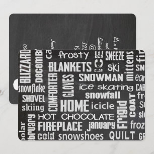 Winter Celebration Word Cloud Invite