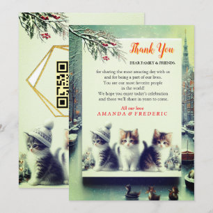 Winter Celebrations in the Snow, with Kittens Invitation
