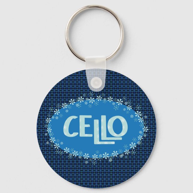 Winter Cello Keychain (Front)