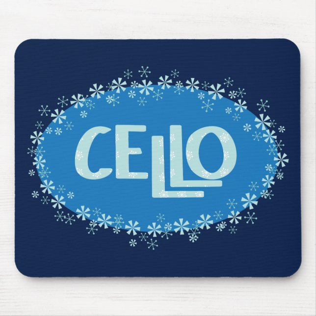 Winter Cello Mouse Pad (Front)
