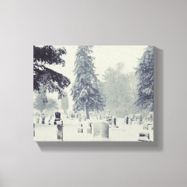 Winter Cemetery Canvas Print (Front)
