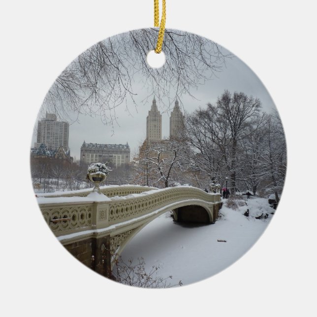 Winter - Central Park - New York City Ceramic Ornament (Front)