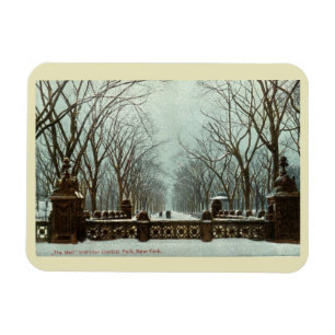 Winter Central Park NY Vintage c1910 Magnet