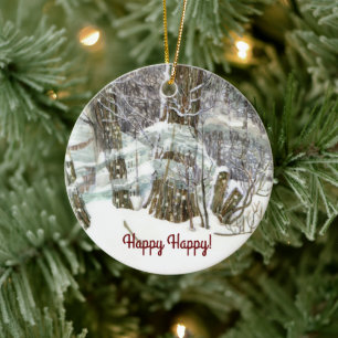 Winter Ceramic Ornament