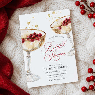 Winter Champagne Bridal Shower Invitation