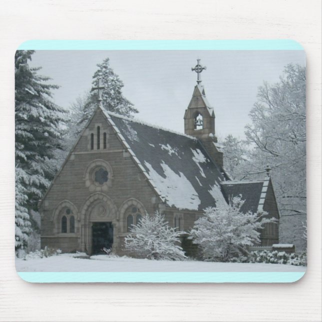 Winter Chapel Mouse Pad (Front)