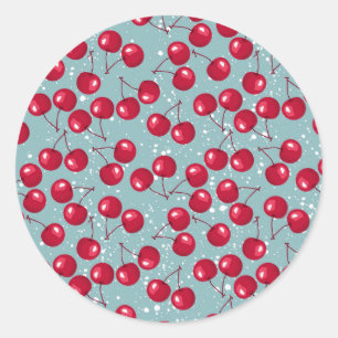 Winter cherry. classic round sticker