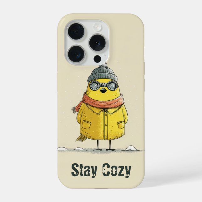Winter Chick – Cute Cozy Animal Art iPhone Case (Back)