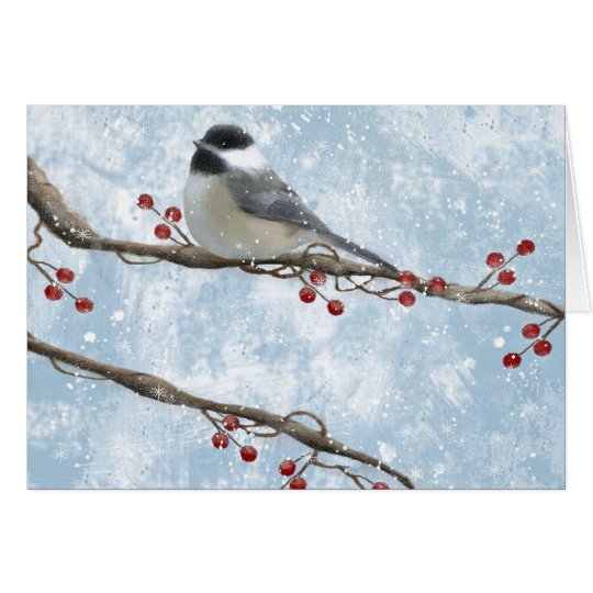 Winter Chickadee Card