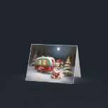 Winter Chihuahua Caravan Christmas Adventure  Card<br><div class="desc">Embrace the magic of a snowy winter night as a caravan glides gracefully through the moonlit landscape. The serene beauty of the glistening snow and the enchanting glow of the moon create a captivating scene,  promising an unforgettable Christmas adventure filled with warmth,  joy,  and cherished memories.</div>