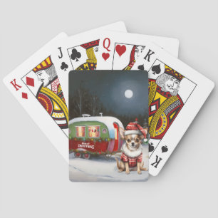 Winter Chihuahua Caravan Christmas Adventure Playing Cards