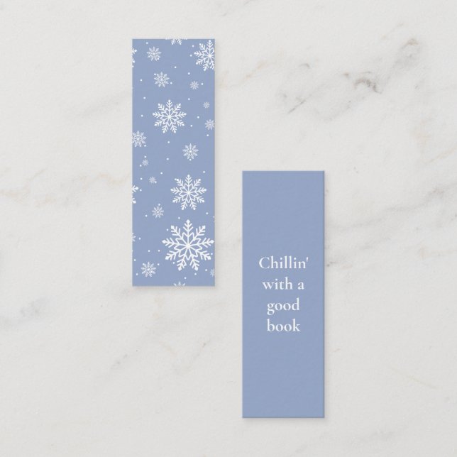 Winter Chillin' time Mini Bookmark Calling Card (Front/Back)