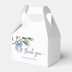 Winter Chinoiserie Bow Bridal Shower Favour Boxes