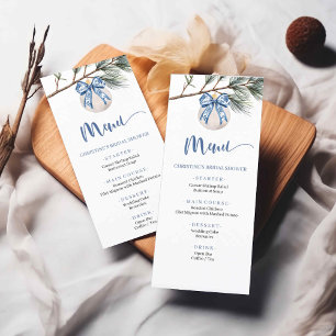 Winter Chinoiserie Bow Bridal Shower Menu