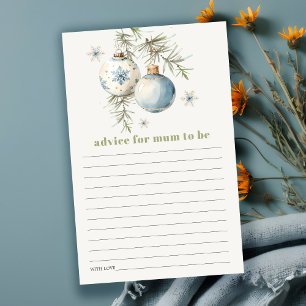 Winter Chirstmas Boy Advice To Mum Baby Shower