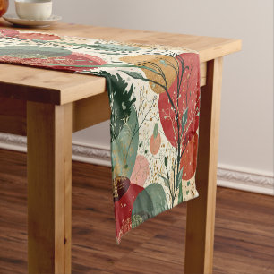 Winter / Christmas Abstract Tiled Art Short Table Runner