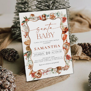 Winter Christmas Baby Shower Invitation