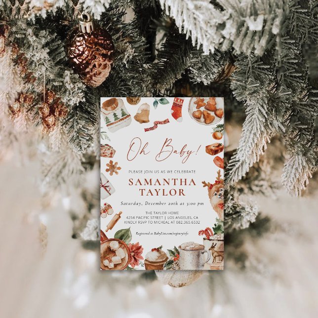 Winter Christmas Baby Shower Invitation (Creator Uploaded)