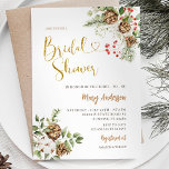 Winter Christmas Bridal Shower Invitation<br><div class="desc">Christmas Bridal Shower Invitation,  Bridal Shower Invitation,  Holiday Bridal Invitation, 
Wording can be changed into any occasion.
HOLLY Christmas Bridal Shower Invitation,  Holiday Festive Bridal Shower Invite, </div>