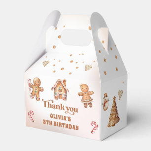 Winter Christmas Cookie Christmas Birthday Party Favor Box