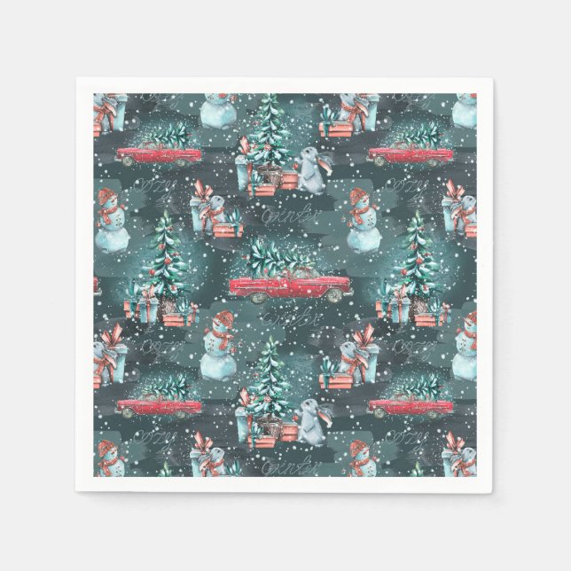 Winter Christmas Cozy Napkin (Front)