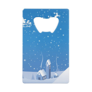 Winter Christmas Credit Card Bottle Opener