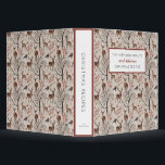 Winter Christmas Deer Pattern Recipe Binder<br><div class="desc">Store your family’s most delicious Christmas recipes with this watercolor Christmas recipe binder featuring a vintage inspired pattern of a winter forest scene with deer,  birds and Christmas berries.</div>