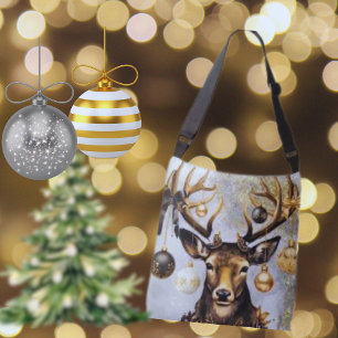 Winter Christmas Deer - Tote Bag
