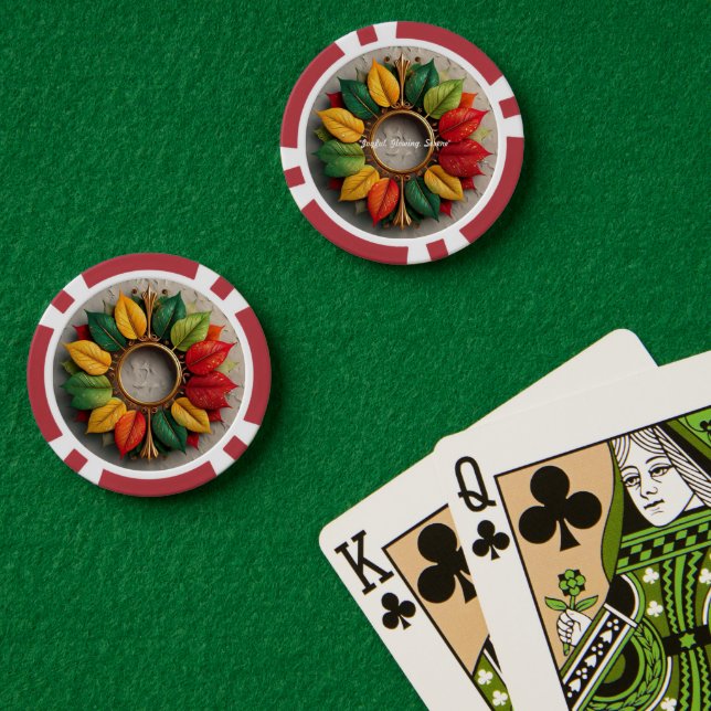 "Winter Christmas Enchantment" Poker Chips (Poker Table (Double))
