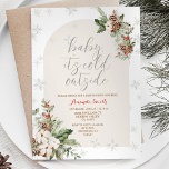 Winter Christmas Floral Cold Outside Baby Shower Invitation<br><div class="desc">Winter Christmas Floral Cold Outside Baby Shower</div>