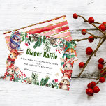 Winter Christmas Forest Animals Diaper Raffle Enclosure Card<br><div class="desc">Introducing our enchanting Winter Christmas Theme Baby Shower Collection! This delightful assortment features a charming array of watercolor illustrations, showcasing adorable animals donning Santa costumes to bring a whimsical touch to your celebration. Meet our delightful cast of characters: a cute mouse, a cuddly bear, a sly fox, a majestic deer,...</div>