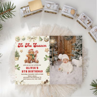 Winter Christmas Gingerbread Cookie Birthday Photo