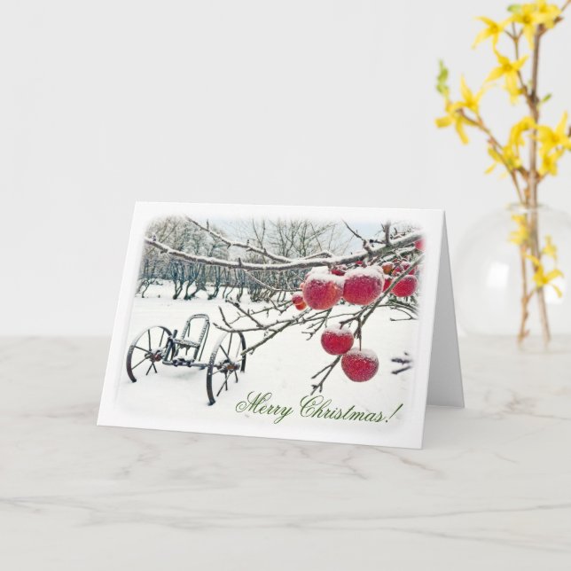 Winter Christmas Greeting Card! Card (Yellow Flower)
