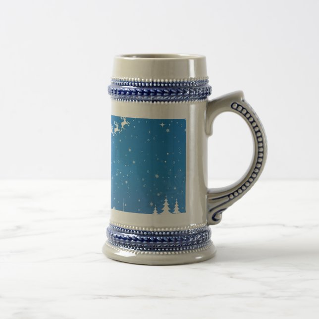 Winter Christmas Grey/Blue 18 oz Stein (Right)