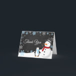Winter Christmas Holiday Blue Snowflake Chalkboard Thank You Card<br><div class="desc">Winter Christmas Holiday Blue Snowflake Chalkboard Thank You card</div>
