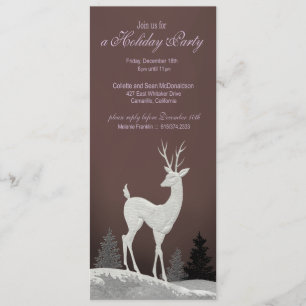 Winter Christmas Holiday Party Invitation (plum)