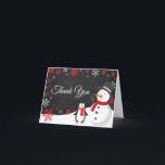 Winter Christmas Holiday Red Snowflake Chalkboard Thank You Card<br><div class="desc">Winter Christmas Holiday Red Snowflake Chalkboard Thank You card</div>