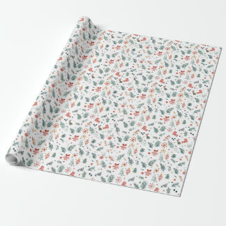 Winter Christmas mistletoe themed Gift Wrap