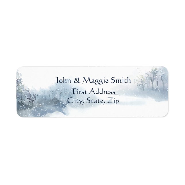 Winter Christmas Mountain Trees Landscape Snow  La (Front)