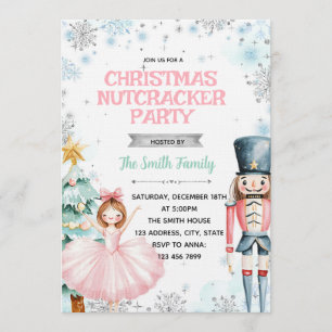 Winter christmas nutcracker party invitation