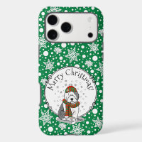 Winter Christmas Old English Sheepdog Grey 1 Cute