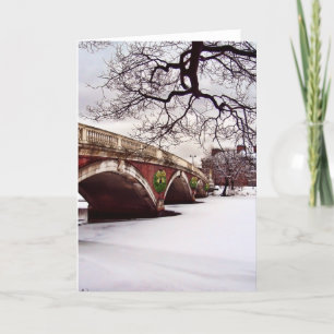 Winter Christmas on the Charles River Boston Holiday Card